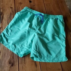 Lands' End 8" Volley Swim Trunks Men's Green Size XL